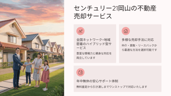 センチュリー21岡山で不動産売却｜地域密着×全国ネットワークの強みと評判まとめ
