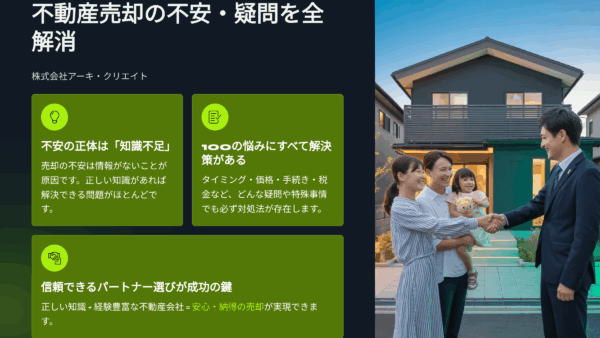 不動産売却の不安・疑問を解消！30年のプロがすべてお答えします