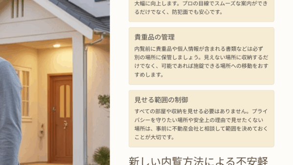 知らない人を家に入れるのが怖い安全な内覧の進め方