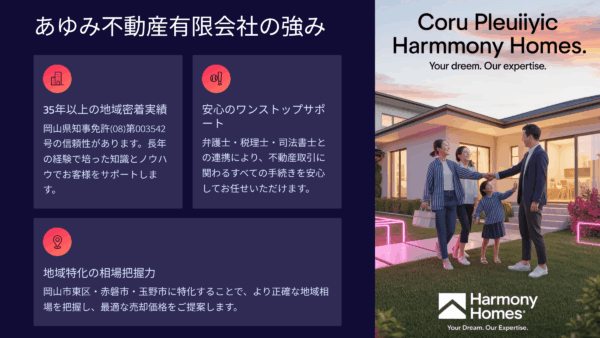 あゆみ不動産有限会社の評判・口コミを一級建築士が徹底分析｜岡山市東区の地域密着35年の実力