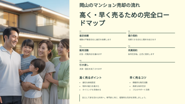 岡山のマンション売却の流れ｜高く・早く売るための完全ロードマップ