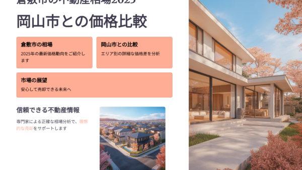 倉敷市の不動産相場2025｜岡山市との価格比較