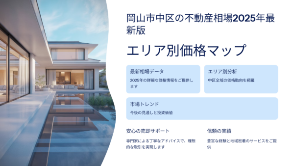 岡山市中区の不動産相場2025年最新版｜エリア別価格マップ