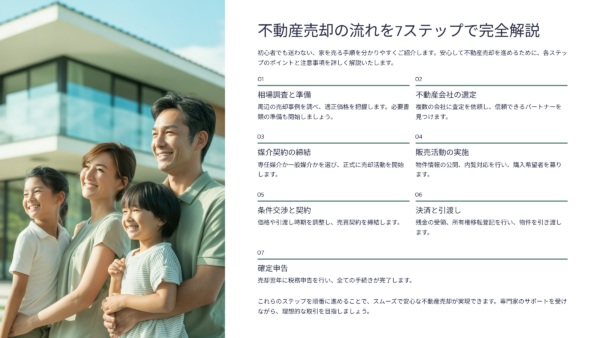 不動産売却の流れを7ステップで完全解説｜初心者でも迷わない家を売る手順