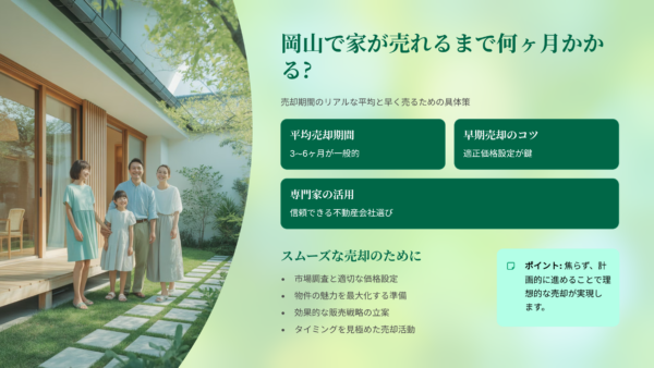 岡山で家が売れるまで何ヶ月かかる？売却期間のリアルな平均と早く売るための具体策